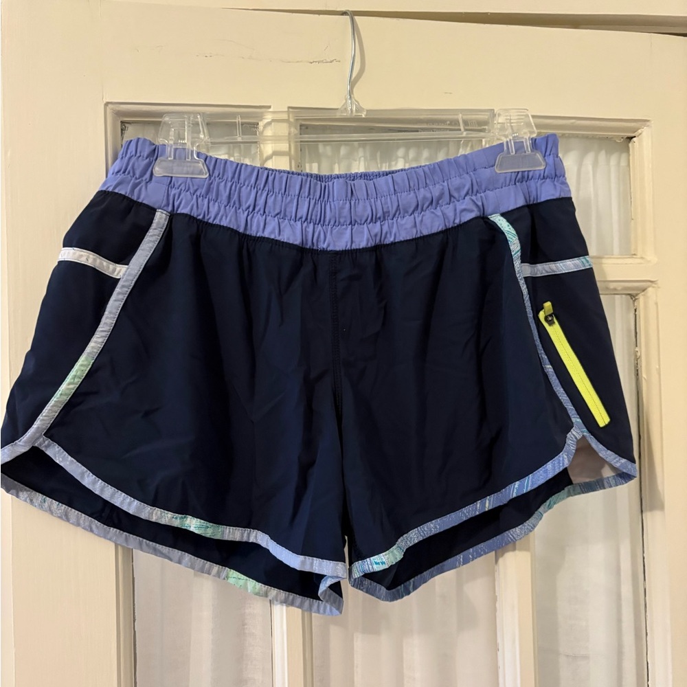 Lululemon tracker shorts navy and purple